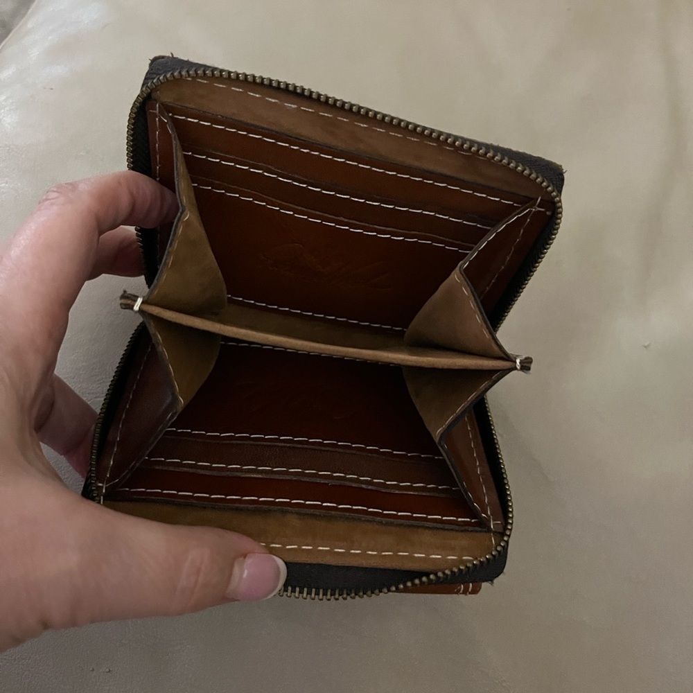 PATRICIA NASH Leather  MESSENGER Bag WALLET and DUST BAG - Picture 13 of 14